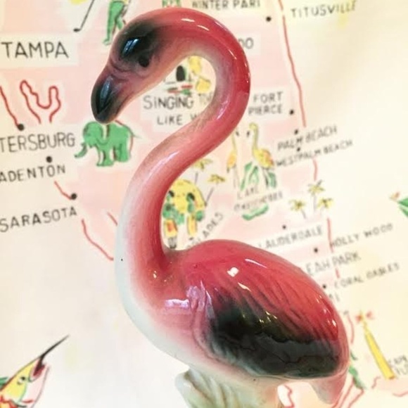 VINTAGE 1950s Midcentury Floridian Pink Flamingo Figurine - Picture 4 of 17